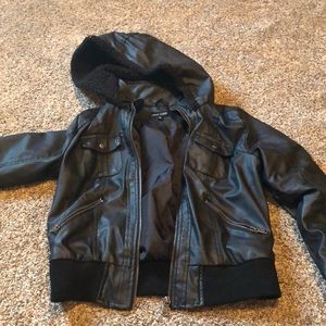 Black leather jacket